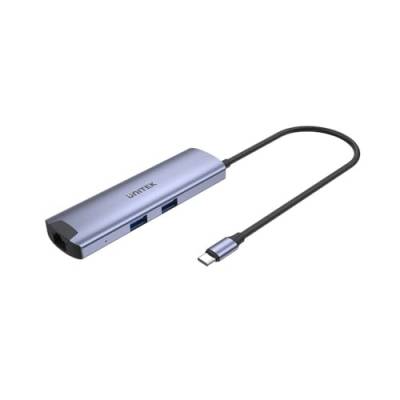 UNITEK H1112F USB-C HUB 6-in-1 / HDMI 4K 30Hz+Gigabit Ethernet + USB C + PD100W + 2*USB-A von UNITEK