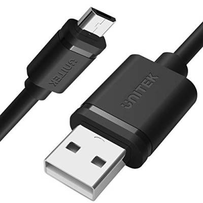 Unitek Kabel USB A auf micro USB/ 1 Meter/schnelles Aufladen und Synchronisation/Quick Charge/ 2,5 A/USB 2.0 480 Mbps/ 100% Kupfer, Schwarz, PVC Ummantelung von UNITEK