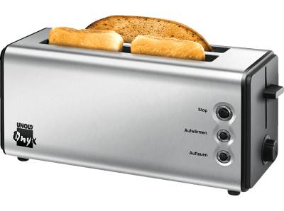 UNOLD 38915 Onyx Duplex Toaster Edelstahl/Schwarz (1400 Watt, Schlitze: 2) von UNOLD