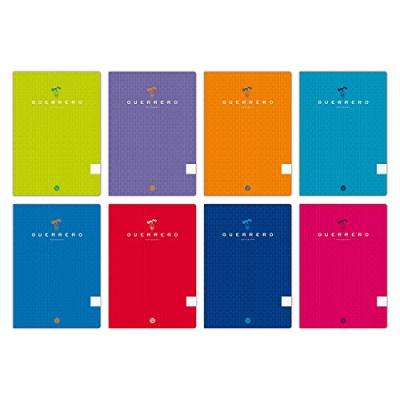 Unipapel 98421399 Notizbücher, weicher Deckel, A4, 1 Linie, 90 g, zufällige Farbauswahl, 10 Stück von Unipapel