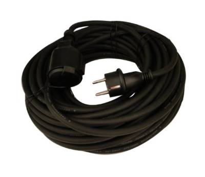 UNITEC Gummi-Verlängerung H05RR-F3G1,5mm² 10m, IP 44, schwarz von Unitec