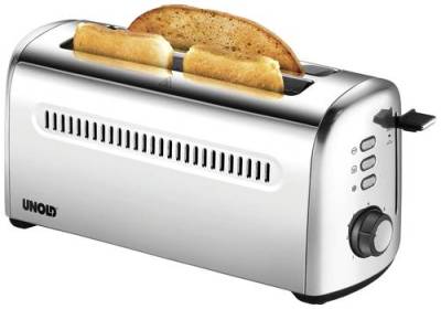 Unold 4er Retro Toaster Kontrollleuchte Edelstahl von Unold