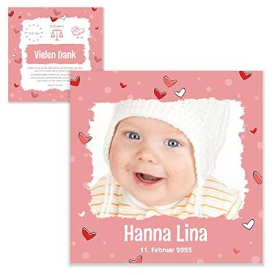 Unser-Festtag Süßer Schatz Baby Dankeskarte Geburtskarte bedanken Geschenke Glückwünsche Wunschtext mit Baby-Foto - 5 Karten von Unser-Festtag