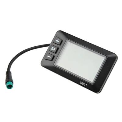 Uxsiya 36V 48V LCD GD01 Display, Gute Zähigkeit Kunststoff Elektrofahrrad GD01 Display sichere feine Verarbeitung für das Radfahren Reiten von Uxsiya