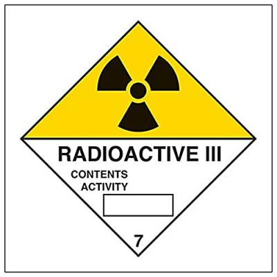 V Safety Hazard Diamond – Radioactive III – 200 x 200 mm – Magnetisches Sicherheitsschild von V Safety