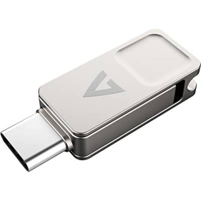 USB-Speicher V7 128GB Type-C+USB 3.2GEN1 Silver von V7