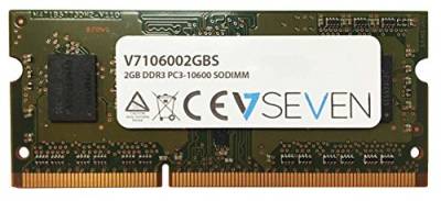 V7 V7106002GBS Notebook DDR3 SO-DIMM Arbeitsspeicher 2GB (1333MHZ, CL9, PC3-10600, 204pin, 1.5 Volt) von V7