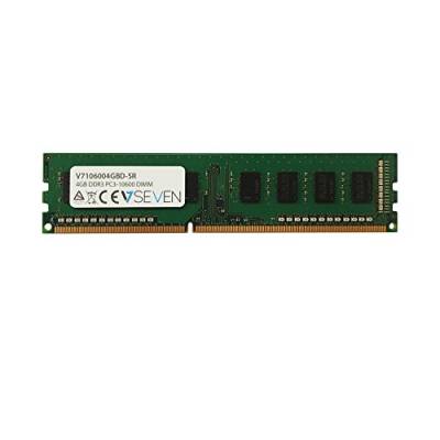 V7 V7106004GBD-SR Desktop DDR3 DIMM Arbeitsspeicher 4GB (1333MHZ, CL9, PC3-10600, 240pin, 1.5V, Single Rank) von V7