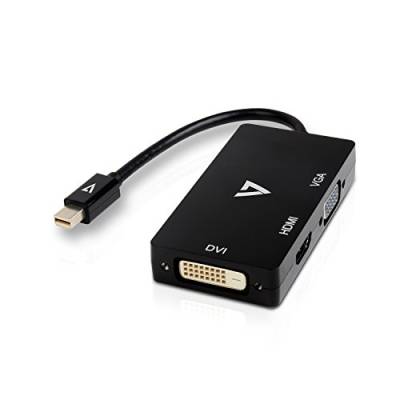 V7 V7MDP-VGADVIHDMI-1E Mini DisplayPort Adapter (m) auf VGA, HDMI oder DVI (f) von V7