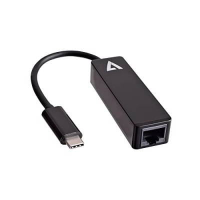 V7 V7UCRJ45-BLK-1E USB-C(m) auf Ethernet(w) Adapter Schwarz von V7