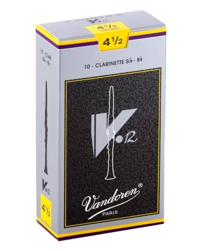 Vandoren CR1945 V12 Bb Klarinettenblätter (Stärke 4,5), 10 Stück von VANDOREN