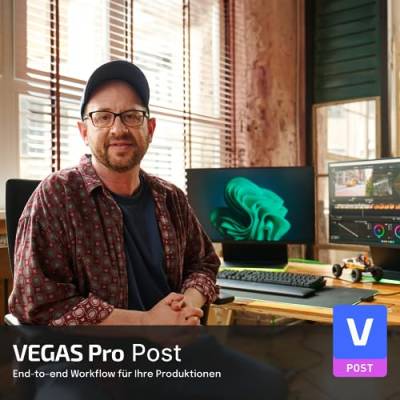 VEGAS Pro Post 21 - End-to-end Workflow für Ihre Produktionen | Videobearbeitungsprogramm | Videoschnittprogramm | Windows 10/11 PC | 1 Lizenz von VEGAS