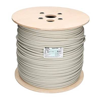 VENTON Belden Cat 7 Kabel 10m I Netzwerkkabel 1000 MHz - Verlegekabel S/FTP geschirmt I LAN Kabel 10 Gbit Ethernet I 23AWG-Kupferleiter mit Polyethylenisolation I RoHs - LSZH Datenkabel grau von VENTON