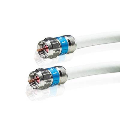 Venton Sat Kabel Coaxial Kabel RG6Q-CCS 2 m I Antennenkabel 120 dB max. I 4fach geschirmter HQ digital HD 4K 3D Kupfer Innenleiter I Fernsehkabel Koaxkabel für DVB-S2 -C -T2 -BK Anlagen von VENTON