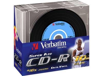 VERBATIM 43426 VINYL SLIM CD-R 700MB 52X Rohling von VERBATIM