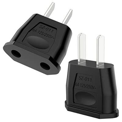 VIEVRE 2 Stück Reiseadapter,EU Adapter, USA Stecker,Reisestecker,Deutschland auf US-Steckeradapter,Europa/US/China/Japan/Kanada/Mexiko Universaladapter von VIEVRE