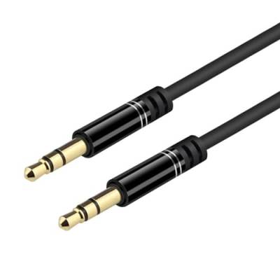 VIEVRE 3.5mm AUX Kabel,Audio Kabel 1,5M Klinke,Kopfhörer Klinkenkabel,Klinke auf Klinke,AUX Kabel Auto,3 5 Klinke auf 3 5 Klinke Autoradio,Kopfhörer,PC,Lautsprecher, Stereoanlagen,MP3-Player, Schwarz von VIEVRE