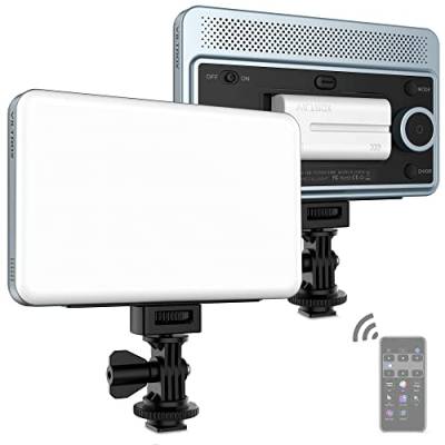 VILTROX 18W 1720LUM LED Panel Videoleuchte für die Kamera Dimmbar 2800K-6800K für Fotografie YouTube Tiktok(CRI 95+, Bluetooth Steuerung, wiederaufladbare 2200 mAh Lithium Batterie) von VILTROX