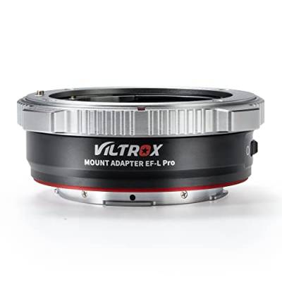 VILTROX EF-L Pro Objektiv Adapter Autofokus Objektiv Montageadapter Ring Adapter mit Sicherheitsschloss kompatibel mit Canon EF/EF-S-Objektiv für L-Mount Camera Sl2/Lumix S1 S1H S5/Sigma FP L von VILTROX