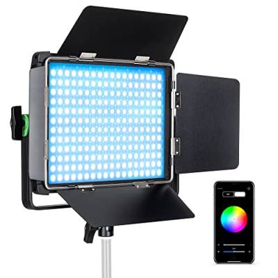 VILTROX RGB LED Videoleuchte Fotografie Beleuchtung mit APP Steuerung 360° Vollfarbe 30W Dimmbar Zweifarbig 2800K~6800K Videobeleuchtung CRI97+ TLCI97 für Gaming/Streaming/YouTube (weeylite WP35) von VILTROX