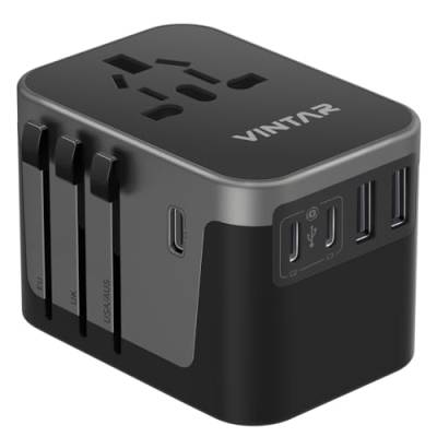 VIINTAR Reiseadapter Weltweit, Universal Reisestecker mit 3USBC, 2USB und 1AC Reise Steckdosenadapter Steckdose, Reisestecker Adapter Weltweit für Deutschland USA England Thailand Italien Australien von VINTAR