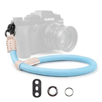 VOVMOEYA Kamera Handschlaufe,Kameragurt aus Seil für Sony Alpha Handschlaufe A7 IV A6400 A6000 Canon EOS Handschlaufe Fujifilm X100V Nikon DSLR Handschlaufe - Blau von VOVMOEYA