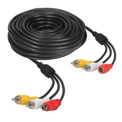 VSG24 29125 – Cinch Verlängerungskabel für Rückfahrsysteme, PKW, Transporter, Wohnmobil, RCA Kamerakabel 12 & 24 Volt - 10 m von VSG