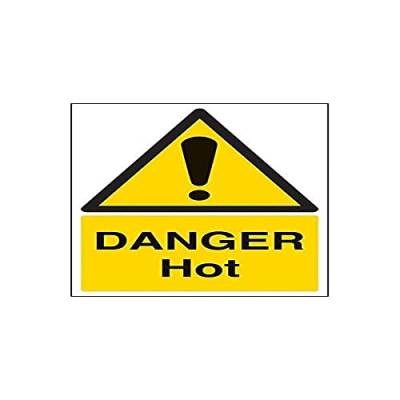 vsafety 62003 au-s "Danger Hot" Sign, Portrait, 200 mm x 300 mm (3 Stück) von VSafety