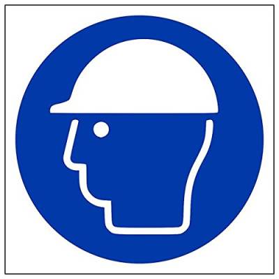 vsafety "Sicherheit Helm Logo", eckig, (3 Stück), 200 mm x 200 mm, 3 von VSafety