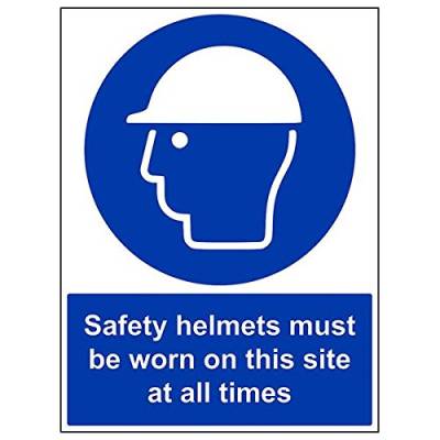 vsafety "Sicherheit Helme zu tragen, auf Baustellen...", (3 Stück), 450 mm x 600 mm, 3 von VSafety