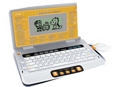 VTECH Schulstart Laptop E Kinderlerncomputer, Orange/Grau von VTECH