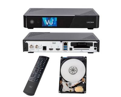VU+ Uno 4K SE DVB-C FBC Receiver Twin Tuner PVR HDD 1TB Festplatte Kabel-Receiver von VU+