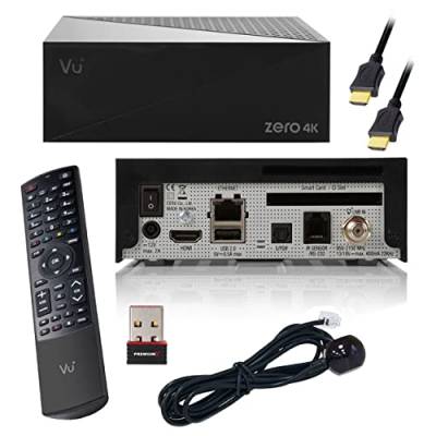 VU+ Zero 4K 1x DVB-S2X Multistream Tuner Linux SAT Receiver Schwarz PremiumX PX150 Mini W-LAN Stick Wireless USB von VU+