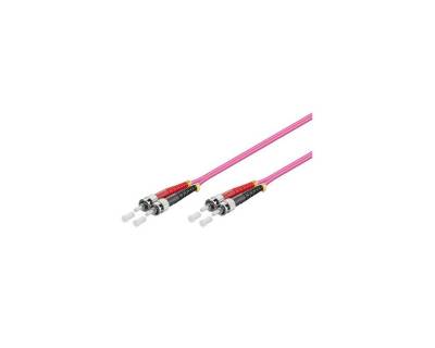 VARIA LWL-Kabel, 2 m, Duplex OM4 (Multimode, 50/125) ST/ST Glasfaserkabel, ST Duplex, (200,00 cm) von Varia