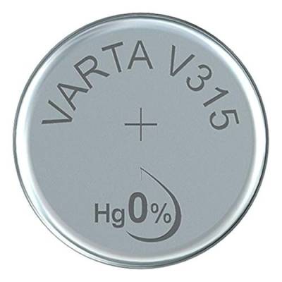 VARTA 14501315 - Knopfzellen-Batterie V315 mit 1,5 Volt, Kapazität 20 mAh, chemisches System Silberoxid, für elektronische Alltagsgeräte zur Sicherstellung einer optimalen Energieversorgung von Varta