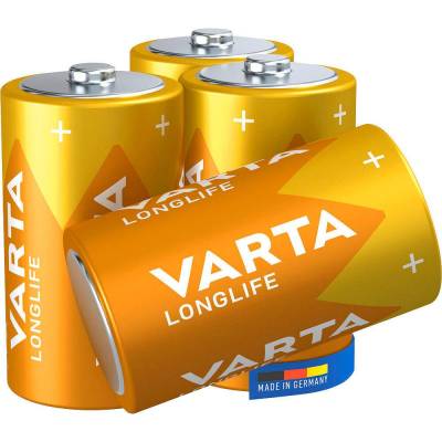 VARTA Batterien LONGLIFE Mono D 1,5 V - 4 Stück von Varta