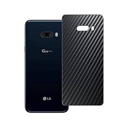 Vaxson 2 Stück Rückseite Schutzfolie, kompatibel mit LG G8X ThinQ, Backcover Skin - Carbon Schwarz [Nicht gehärtetem Glas/Nicht Front Displayschutzfolie] von Vaxson