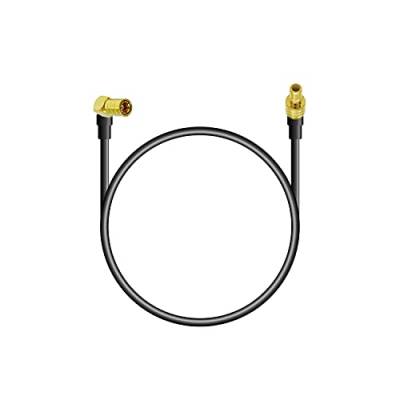 Vecys SMB Kabel SMB Buchse Adapterkabel für rechtwinkligen SMB Stecker RG174 20cm 7.87zoll DAB Antennenverlängerungskabel kompatibel mit DAB Autoradio von Vecys