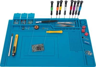 VEL AS11 - Silikon-Arbeitsmatte, 450 x 300  mm, Antistatisch von Velleman