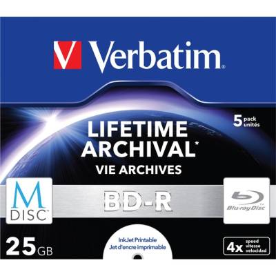 BD-R M-Disc 25GB, Blu-ray-Rohlinge von Verbatim