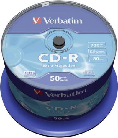 Verbatim 43351 CD-R 80 Rohling 700 MB 50 St. Spindel von Verbatim