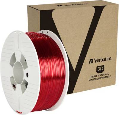 Verbatim 55062 Filament PETG 2.85mm 1kg Rot (transparent) 1St. von Verbatim