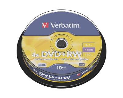 Verbatim DVD-Rohling DVD+RW, 4,7 GB, mehrfach beschreibbar von Verbatim