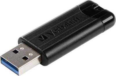 Verbatim Pin Stripe 3.0 USB-Stick 128GB Schwarz 49319 USB 3.2 Gen 1 (USB 3.0) von Verbatim
