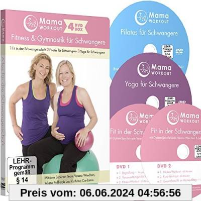 MamaWORKOUT - Fitness & Gymnastik für Schwangere - 4-DVD-Box zum Sparpreis ++ 1. Fit in der Schwangerschaft (2 DVDs) ++ 2. Pilates für Schwangere ++ ... Schwangere ++ von Expertin Verena Wiechers von Verena Wiechers