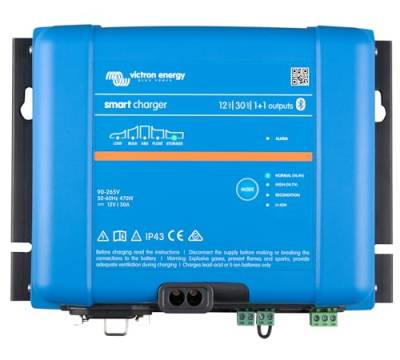 Victron Energy Phoenix Smart IP43 12-Volt 30 Amp 230V (1+1) Output Batterie Ladegerät, Bluetooth von Victron Energy