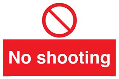 Schild mit Aufschrift "No Shooting", 600 x 400 mm, A2L von Viking Signs