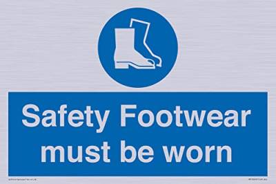 Schild mit Aufschrift "Safety Footwear must be worn ", 300 x 200 mm, A4L von Viking Signs
