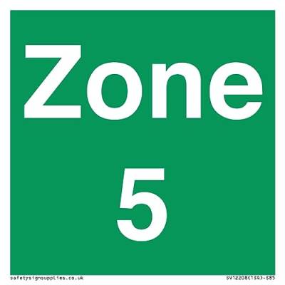 Zone 5 Schild – 85 x 85 mm – S85 von Viking Signs