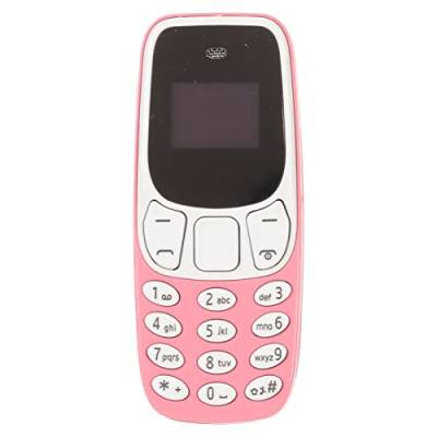 Das Kleinste Telefon der Welt, Freisprecheinrichtung, Bluetooth-Dialer, Dual-SIM-Karte, Entsperrtes GSM-2-in-1-Handy (Rosa) von Vikye